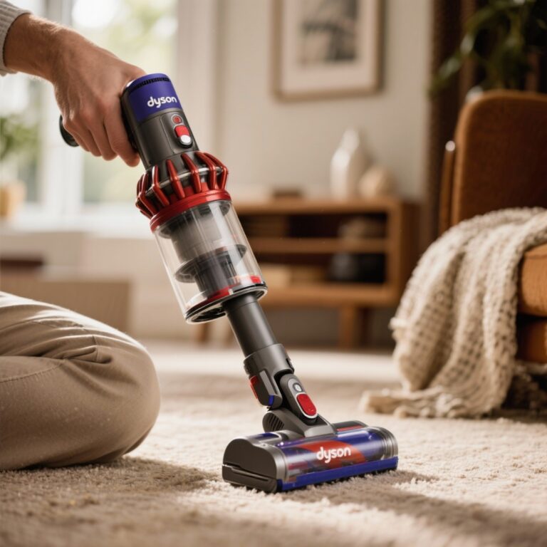 Dyson V8 Cyclone — инновационный беспроводной пылесос с мощным двигателем и сменным аккумулятором